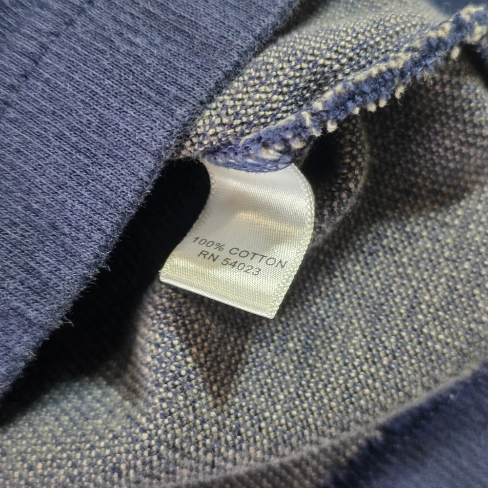 Banana Republic Mens XL Blue Cotton Elbow Patch V-Neck Button Cardigan Sweater
